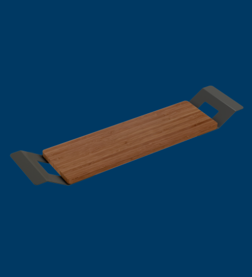 Bamboo bath tray black